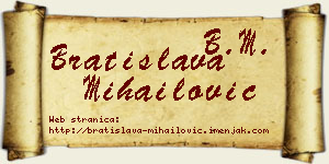 Bratislava Mihailović vizit kartica